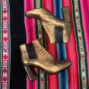 Saint Laurent gold Babies booties women’s 40.5